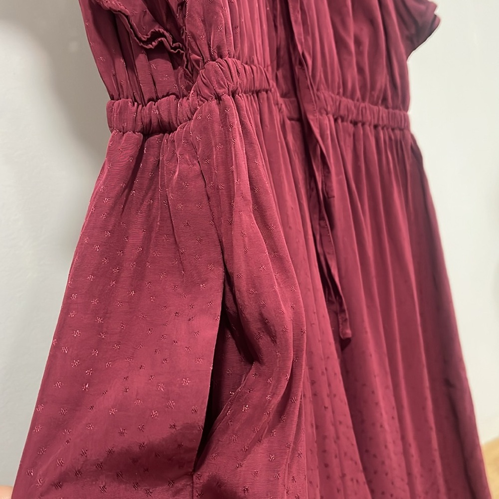 Madewell Wine Red Flutter-Sleeve Jumpsuit - Picture 11 of 14
